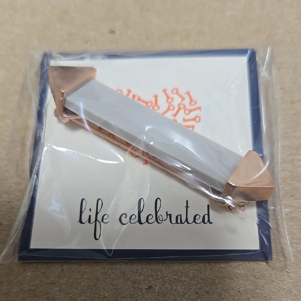 KEEP Collective Rose Gold and White Brooch